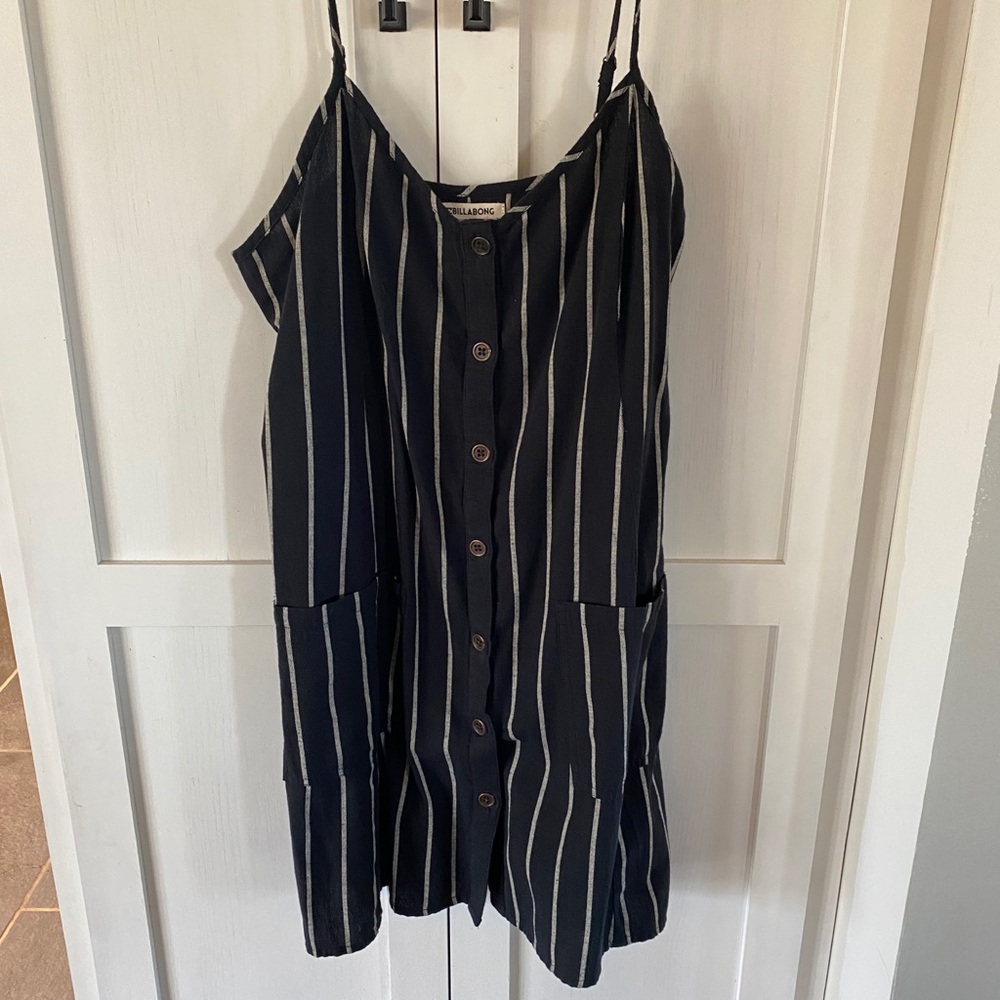 Billabong Striped Dress with Buttons